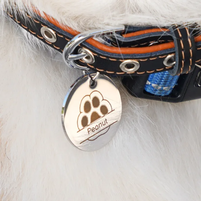 Personalisierte Edelstahlmarke rund 30mm – Bild 3