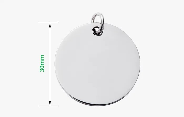 Personalisierte Edelstahlmarke rund 30mm – Bild 4