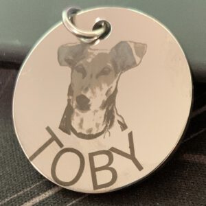 Personalisierte Edelstahlmarke rund 30mm