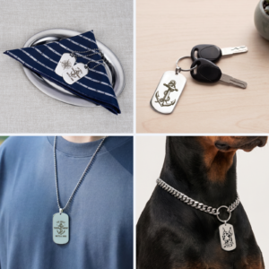 Personalisierte Edelstahlmarke Militär-Erkennungsmarke